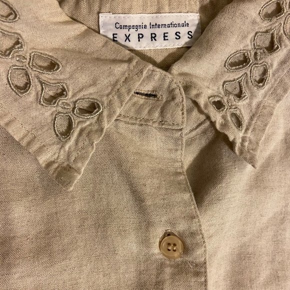 Vintage Linen Button Up + Light Jacket - Picture 4 of 10